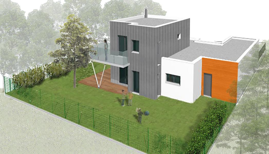 Perspective arrière maison