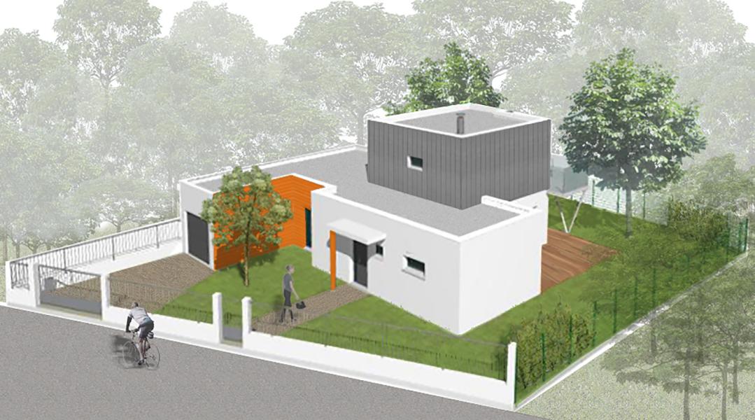 Perspective avant maison