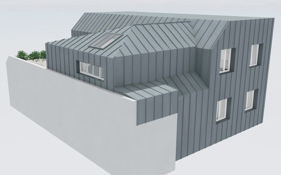 Perspective Vue arrière de l'immeuble