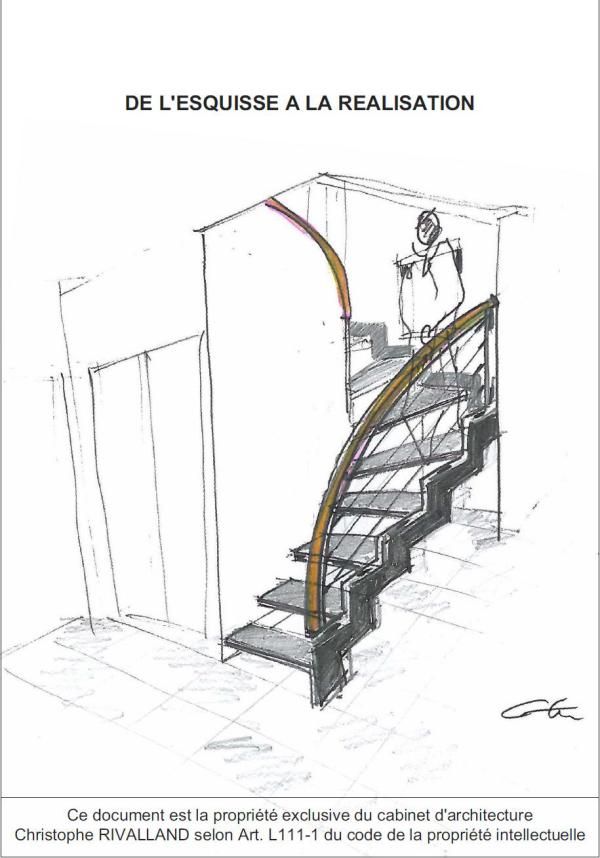 Esquisse escalier exclusif